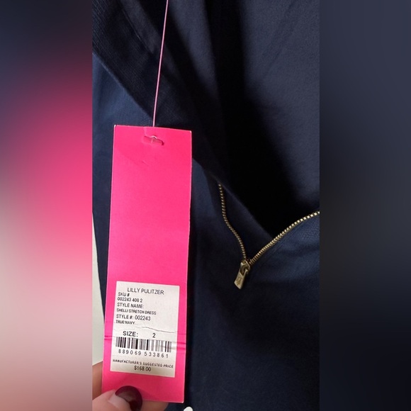 Lilly Pulitzer Navy and White Floral Mini Dress - Picture 7 of 9